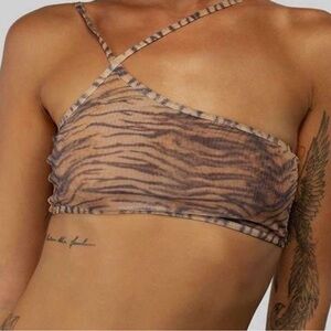 Jagger and Stone Campbell mesh tiger top, Size 2